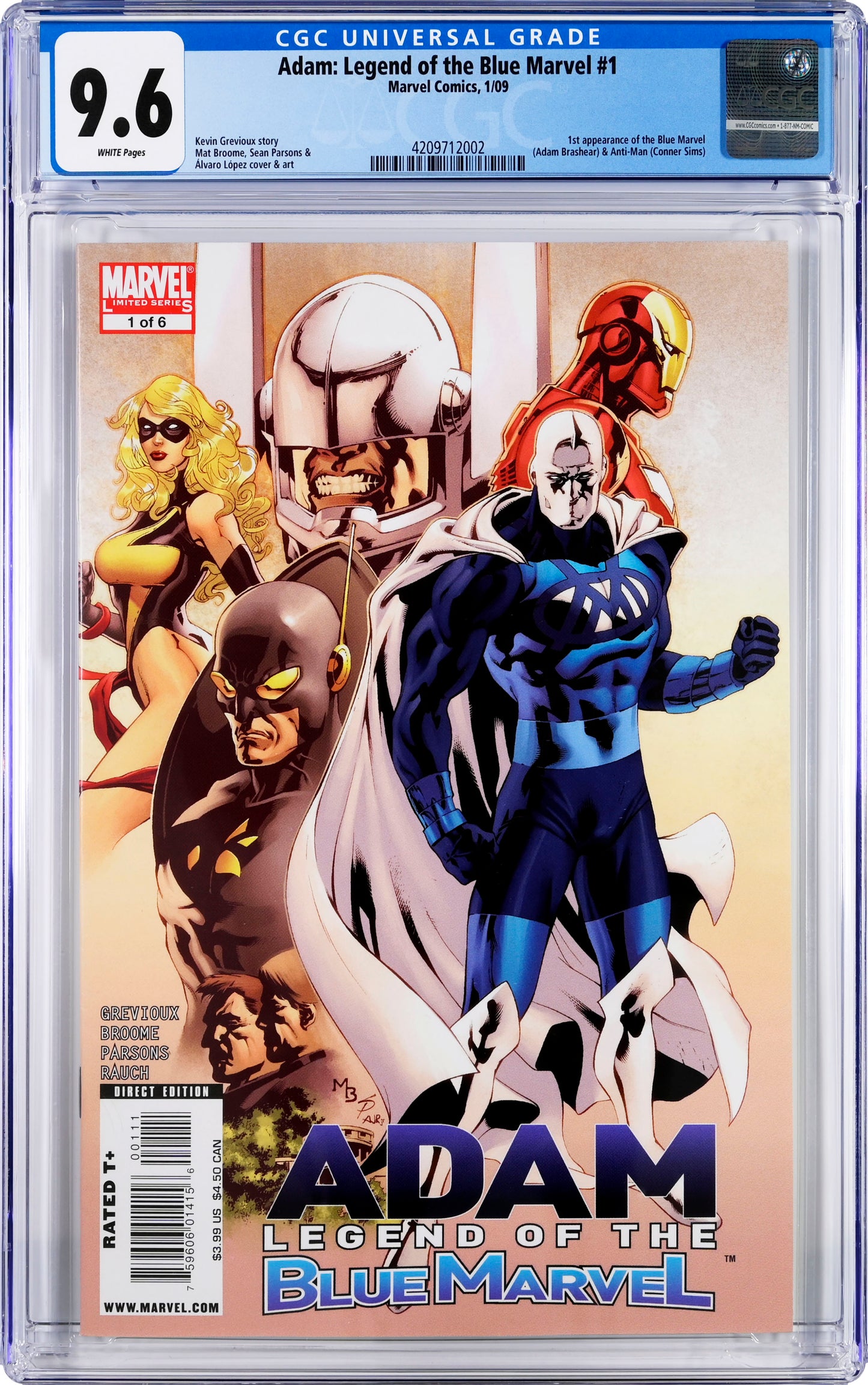 Adam: Legend of the Blue Marvel #1 - CGC Graded 9.6 - 1st Appearance Blue Marvel