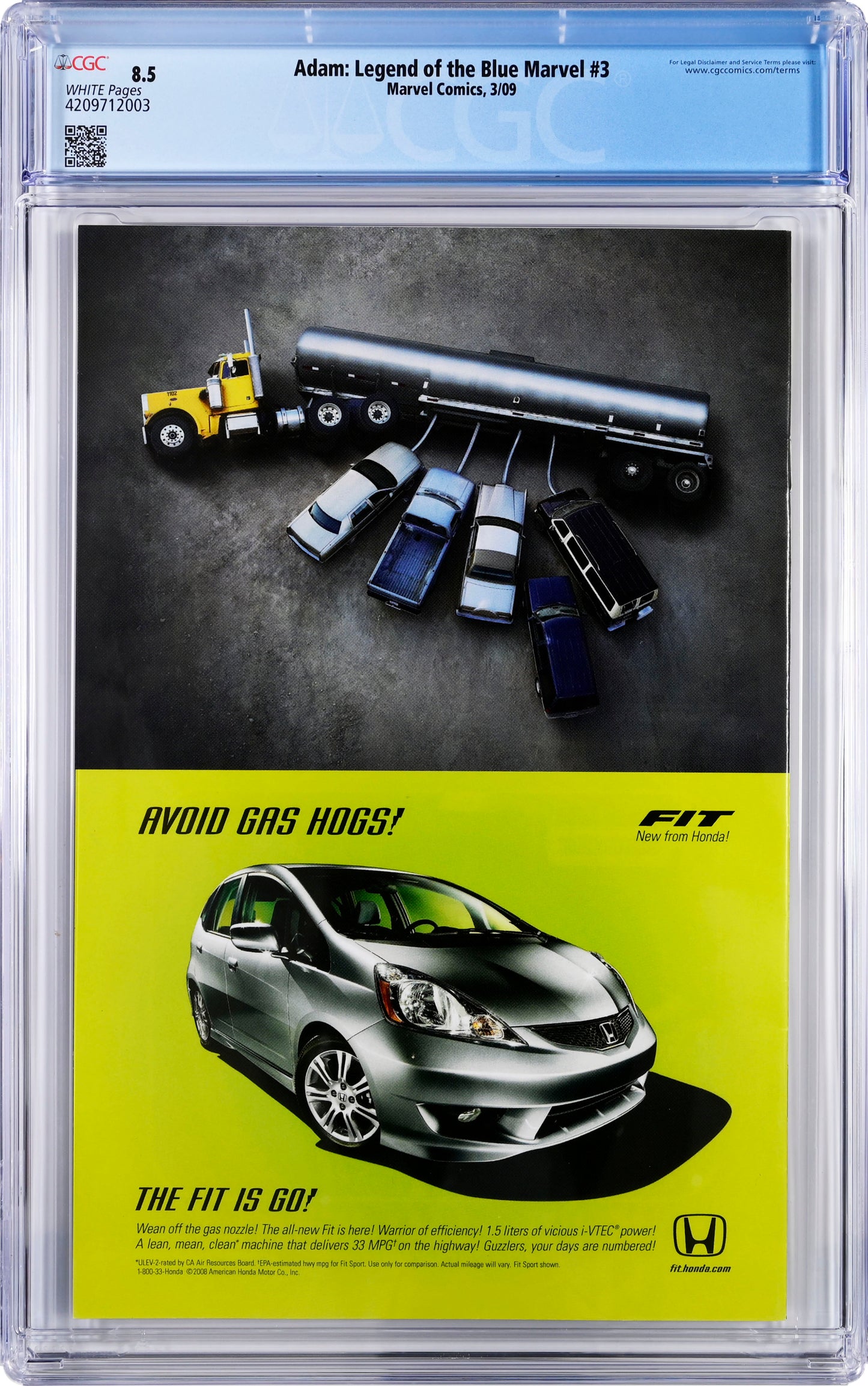 Adam: Legend of the Blue Marvel #3 - CGC Graded 8.5