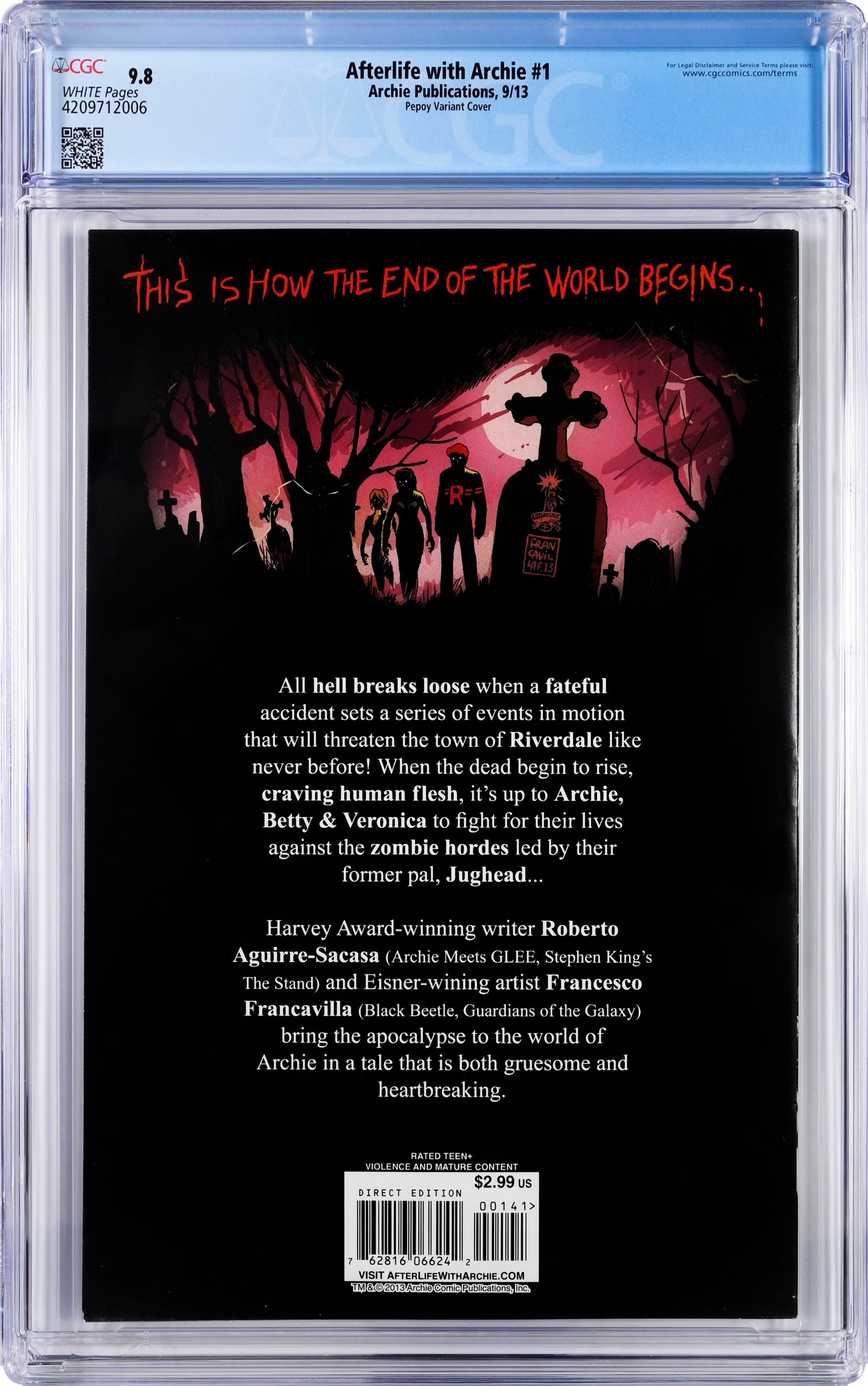 Afterlife With Archie #1 - CGC Graded 9.8 - Variant