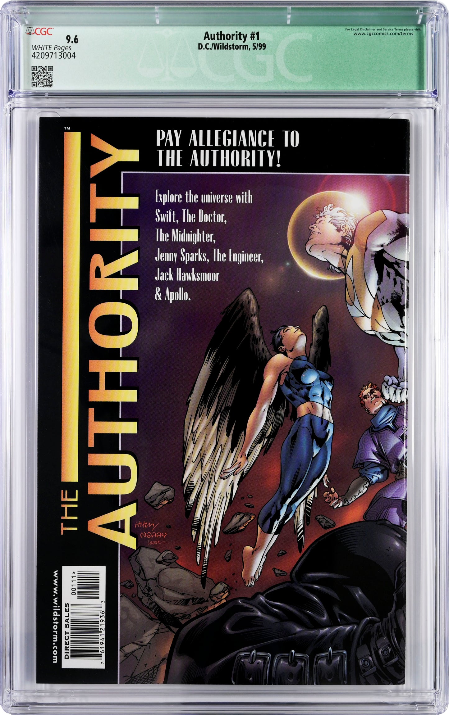 The Authority #1 - Bryan Hitch Autograph - CGC Graded 9.6 - New DCEU Movie