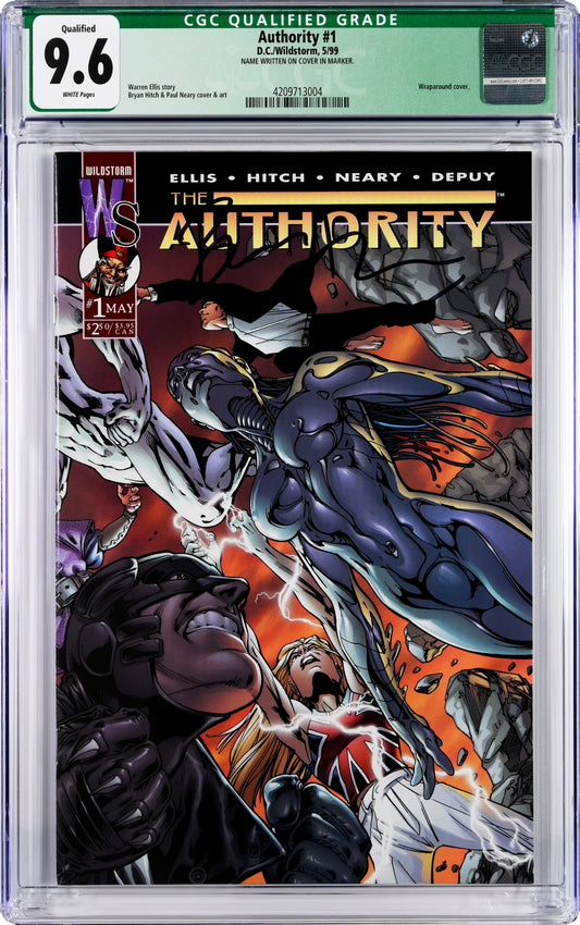 The Authority #1 - Bryan Hitch Autograph - CGC Graded 9.6 - New DCEU Movie