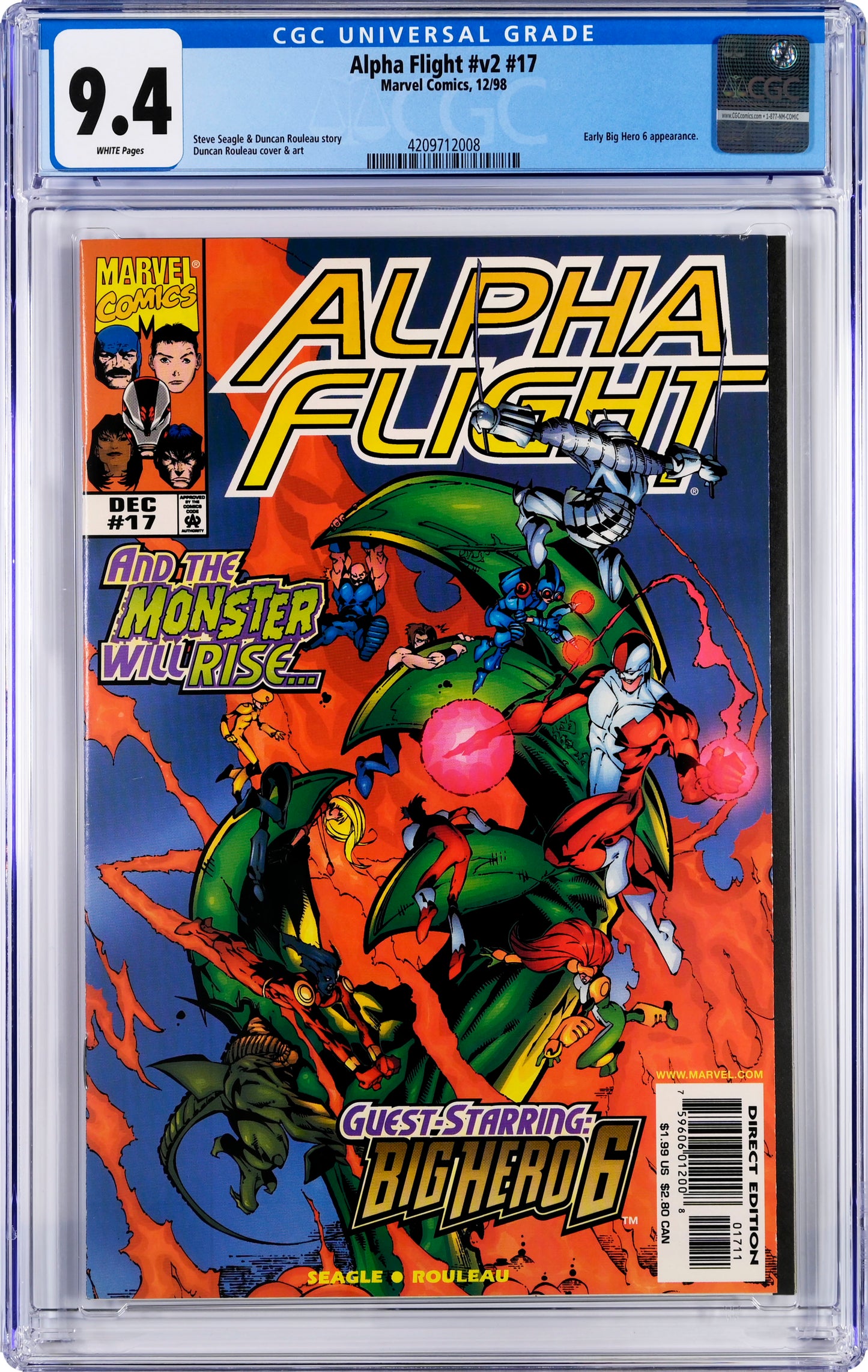 Alpha Flight #17 - CGC Graded 9.4 - 1st Appearance Big Hero 6