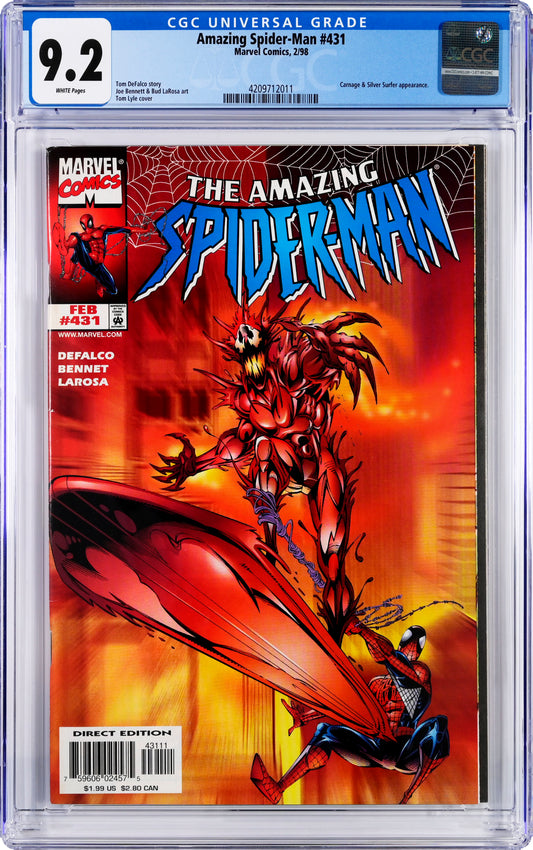 The Amazing Spider-Man #431 - CGC Graded 9.2 - 1st Appearance Cosmic Carnage