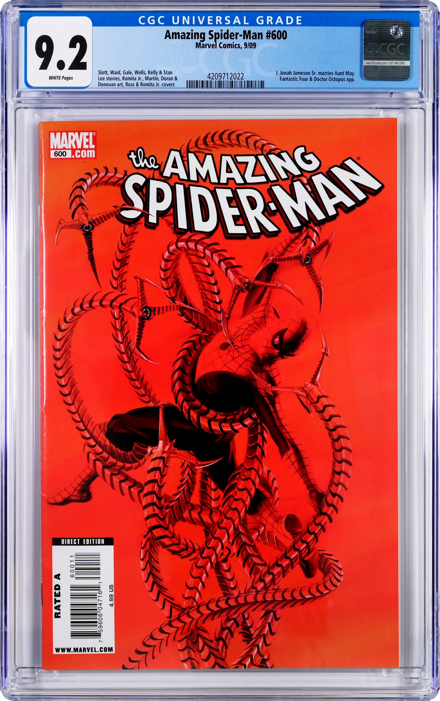 The Amazing Spider-Man #600 - CGC Graded 9.2 - Variant Alex Ross